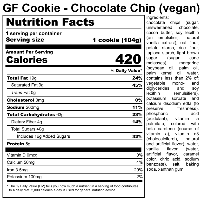 Vegan Chocolate Chip Cookie