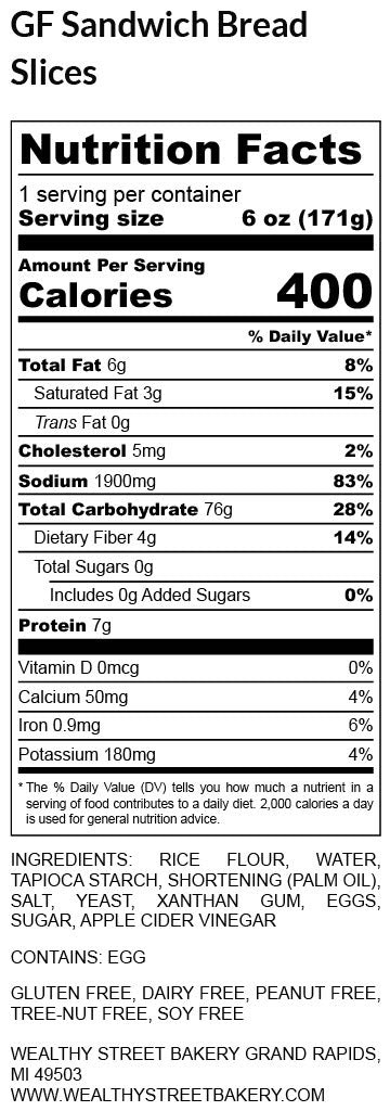 Sliced Gluten Free Bread - 2 PK