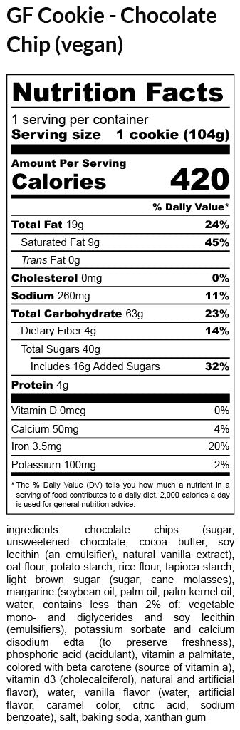 Vegan Chocolate Chip Cookie
